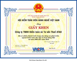 In giấy khen - In Hiệp Phú - Công Ty TNHH Hiệp Phú